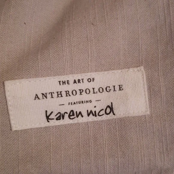Karen Nicol Embroidered Wintertime Pillow